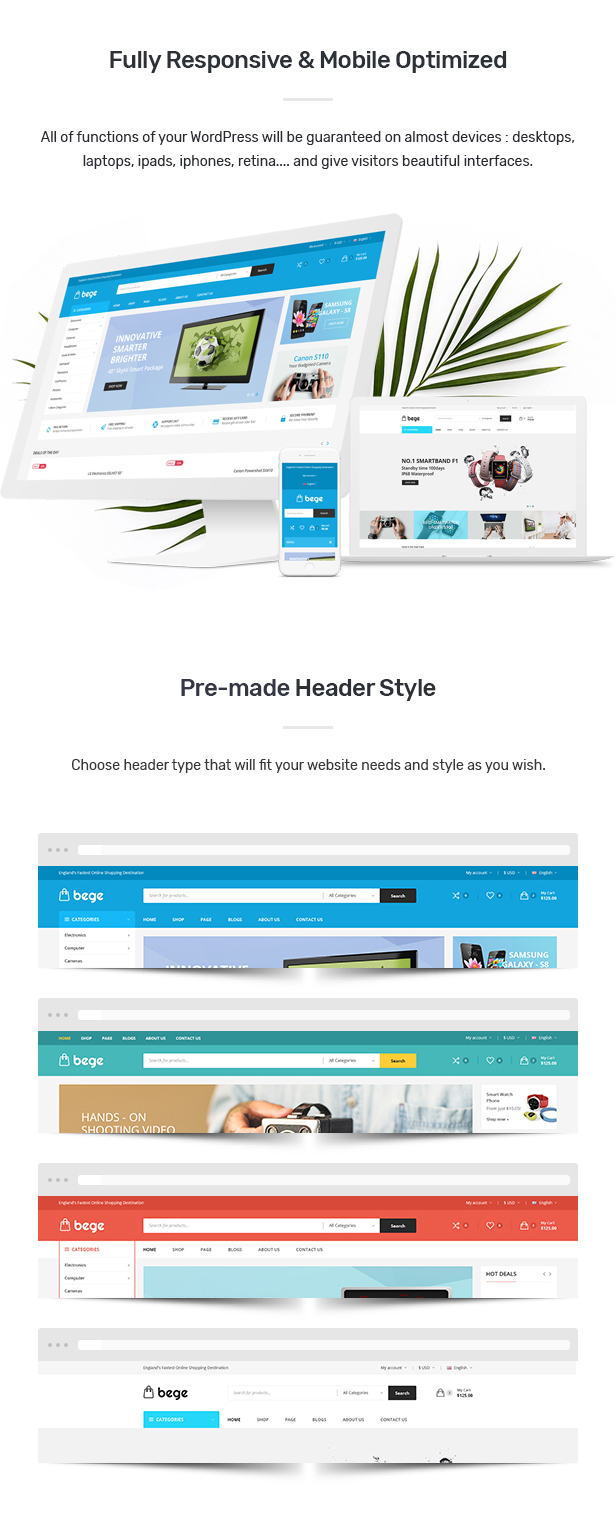 Bege – Responsive WooCommerce WordPress Theme