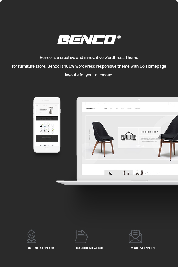 WordPress theme Benco - Responsive Furniture WooCommerce WordPress Theme (WooCommerce)